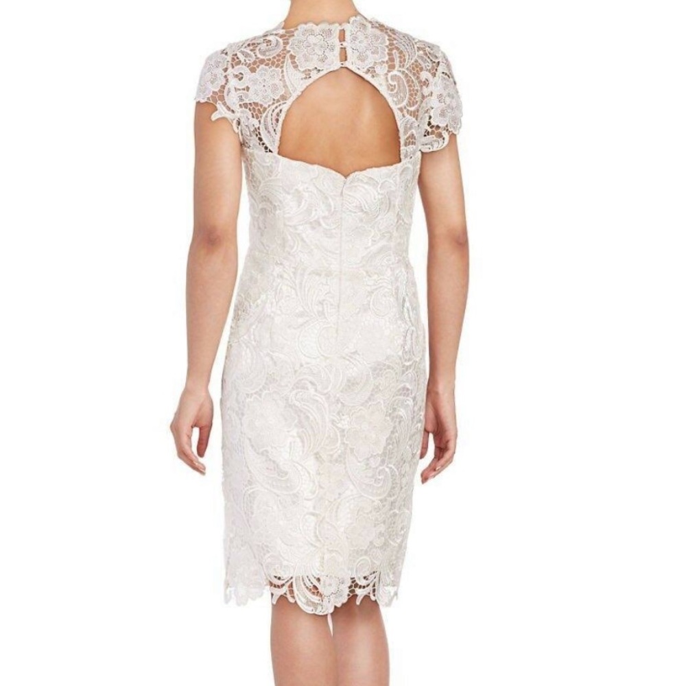 Decode 1.8 white lace sheath dress